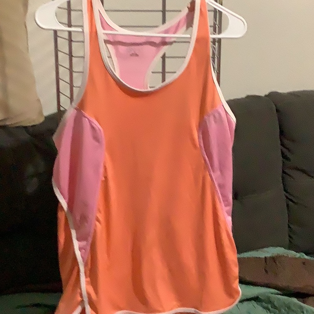 Peach and pink workout T-shirt